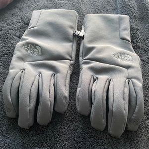 Unisex E-tip North Face Black/Gray Gloves Large